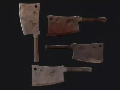 Butcher Axe Low-poly 3D model purchase