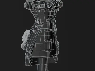 Queen stylized military uniform XVII-XVIII  3D model