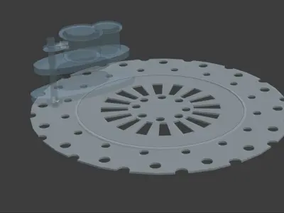 Bike Disc Brake - Caliper 3D Model 3D model