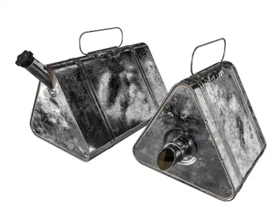 Military Oil Can Low-poly 3D model