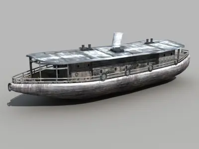 Old Cargo Ship 03 3D model