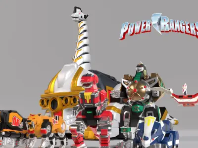 Sabertooth Tiger Dinozord - Power Ranger 3D model