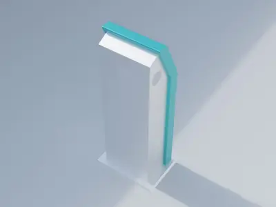 Indoor Self-Service Payment Kiosk with Touch Screen Free 3D model