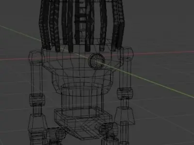 low poly robot Low-poly 3D model