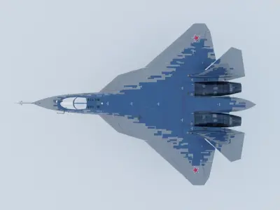 SUKHOI SU-57 FIGHTER JET 3D model