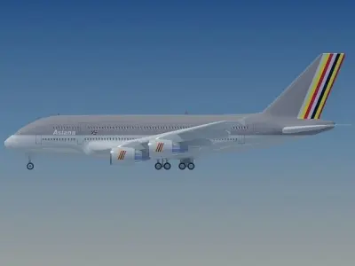 Asiana High detailed Jet Model 3D model