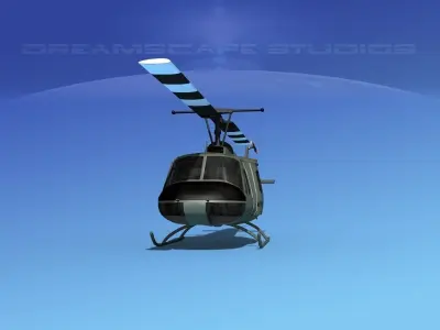 Bell UH-1B Iroquois Bolivian Army 3D model