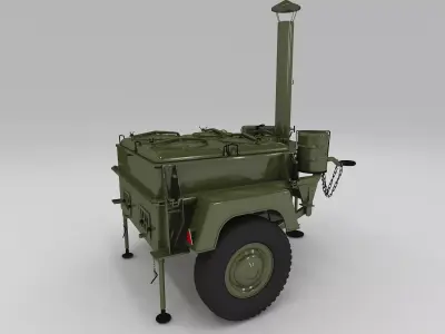 Polish army field kitchen 3D model