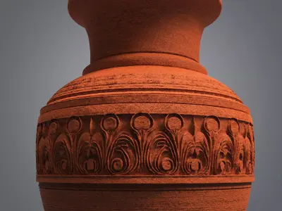 Ceramic Vase - High-Quality 3D Model for Rendering Games Low-poly 3D model