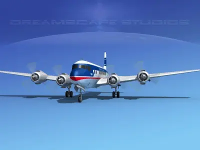 Douglas DC-6 Delta Airlines 2 3D model