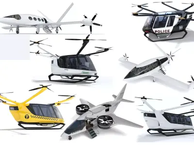 Aircraft Collection drone flying in air 