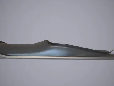 Helicopter Skis L44000 Low-poly 3D model