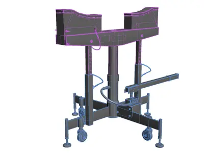 UAV Aircraft Tripod Jack  Low-poly 3D model