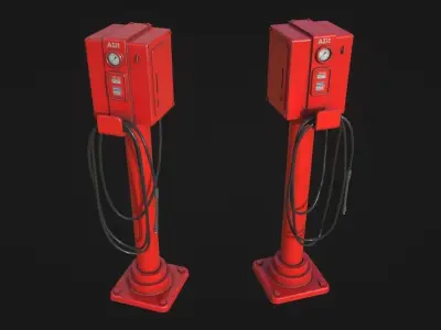 Air Tower Meter Low-poly 3D model