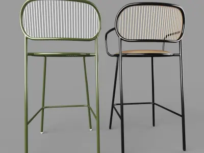 Piper bar chair Free 3D model
