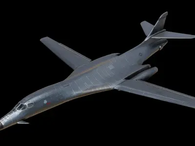 Rockwell B-1 Lancer Heavy bomber Low-poly 3D model