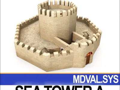 Medieval Sea Tower A 3D model