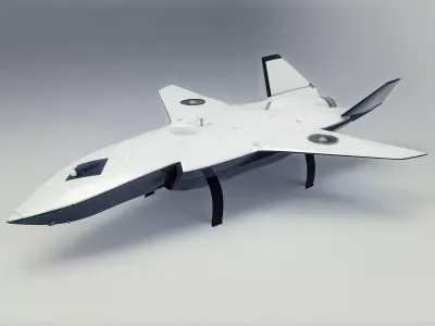 Boeing MQ-28 Ghost Bat Drone Custom Modification Low-poly 3D model