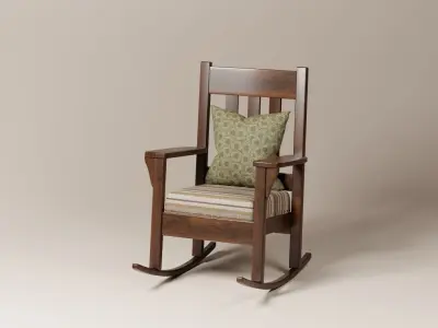 Vintage Cozy Rocking Chair Free 3D model