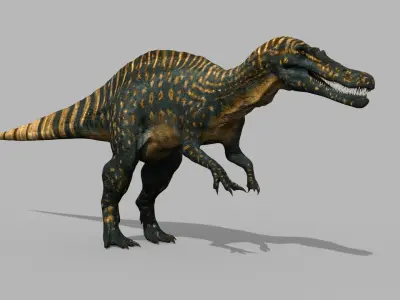 Real Animated Suchomimus - 8K 3D model