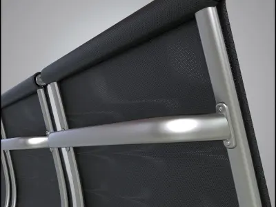 3 Seats waiting chair Free 3D model