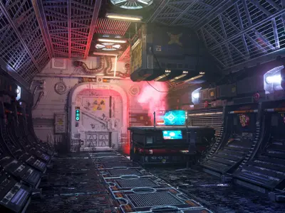 scifi interior 3D model