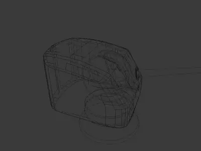 5 Inch US Navy Single Gun 3D model