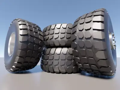 3D model of wheel from off-road truck 3D model