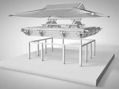 Chinese Traditional Architecture Framework 3D model