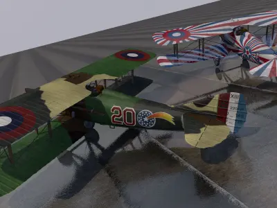 Spad XIII - S-13 3D model