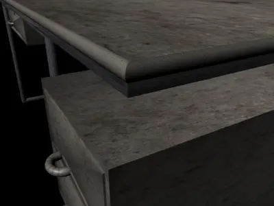 Office Desk 3D model 3