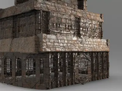 Lizard Cult Mining Prison colony 1 3D model