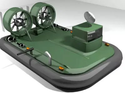 Hovercraft - Military 3D model