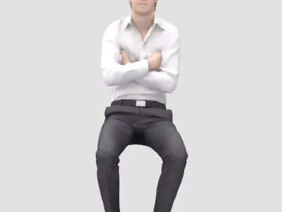 3D Human Model Vol. 2 Sitting People 3D model