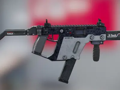 Futuristic Weapon Pack - Unity and Unreal Packages Low-poly 3D model