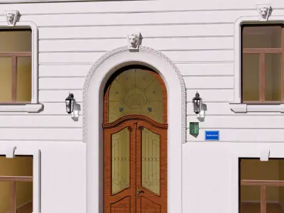 Neoclassicist European Old Town house 3D model