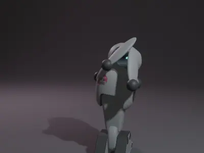Robot Low-poly 3D model 33