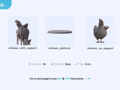 3D Cartoon Chicken Free 3D print model