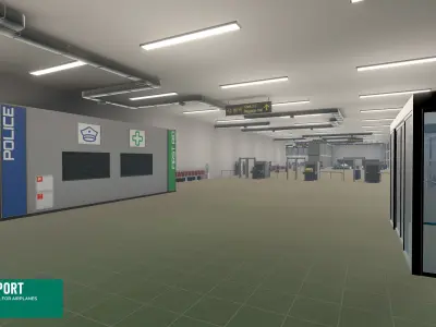 Airport - terminal for airplanes 3D model