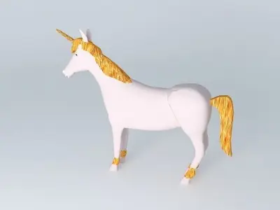 Fairytale unicorn 3D model