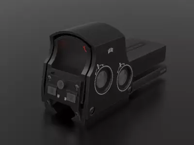 holographic sight 551 Low-poly 3D model