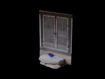 Korean Traditional House Door 3D model
