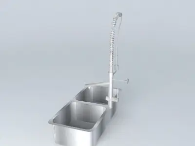 Double tank with tap Free 3D model