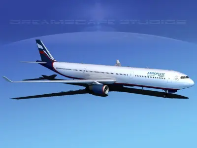 Airbus A330-300 Aeroflot 3D model