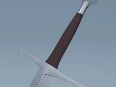 Sword two swords Low-poly 3D model