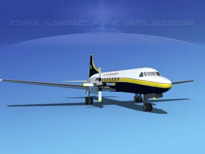 Convair CV-580 Gulf Air Transport 3D model