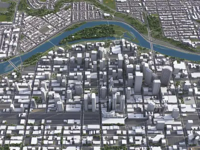 Calgary Low-poly 3D model