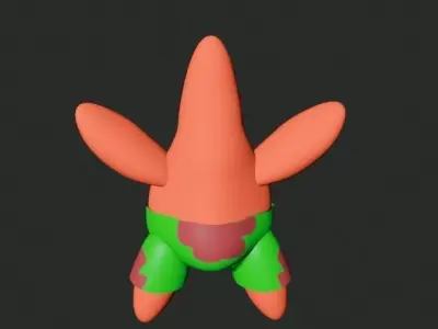 Patrick - Low-Poly spongebob character Low-poly 3D model