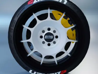 BBS RS11 Wheel Low-poly 3D model