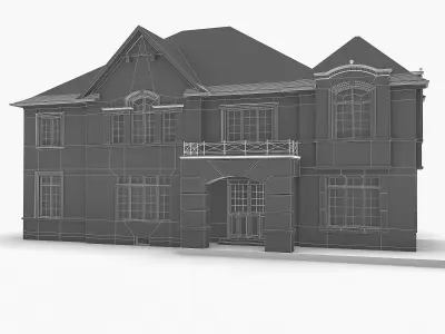 Cottage House 10  Low-poly 3D model